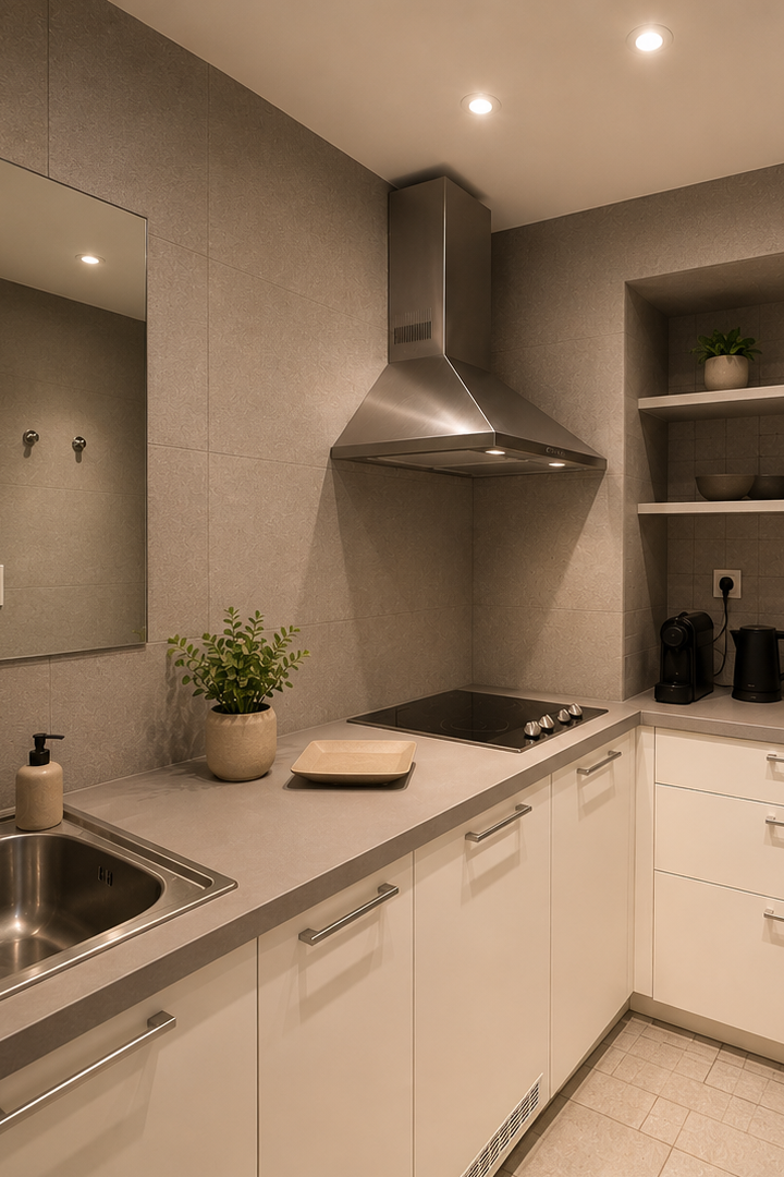 Grand Suite with fireplace  Kitchen