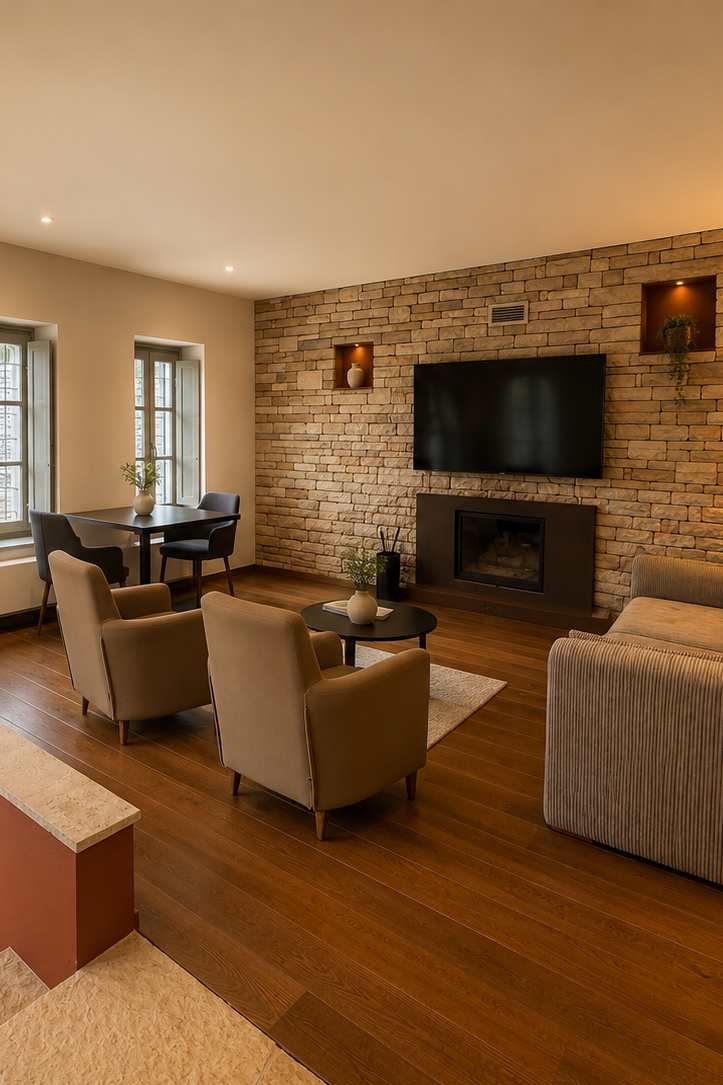 Grand Suite with fireplace Sitting Area