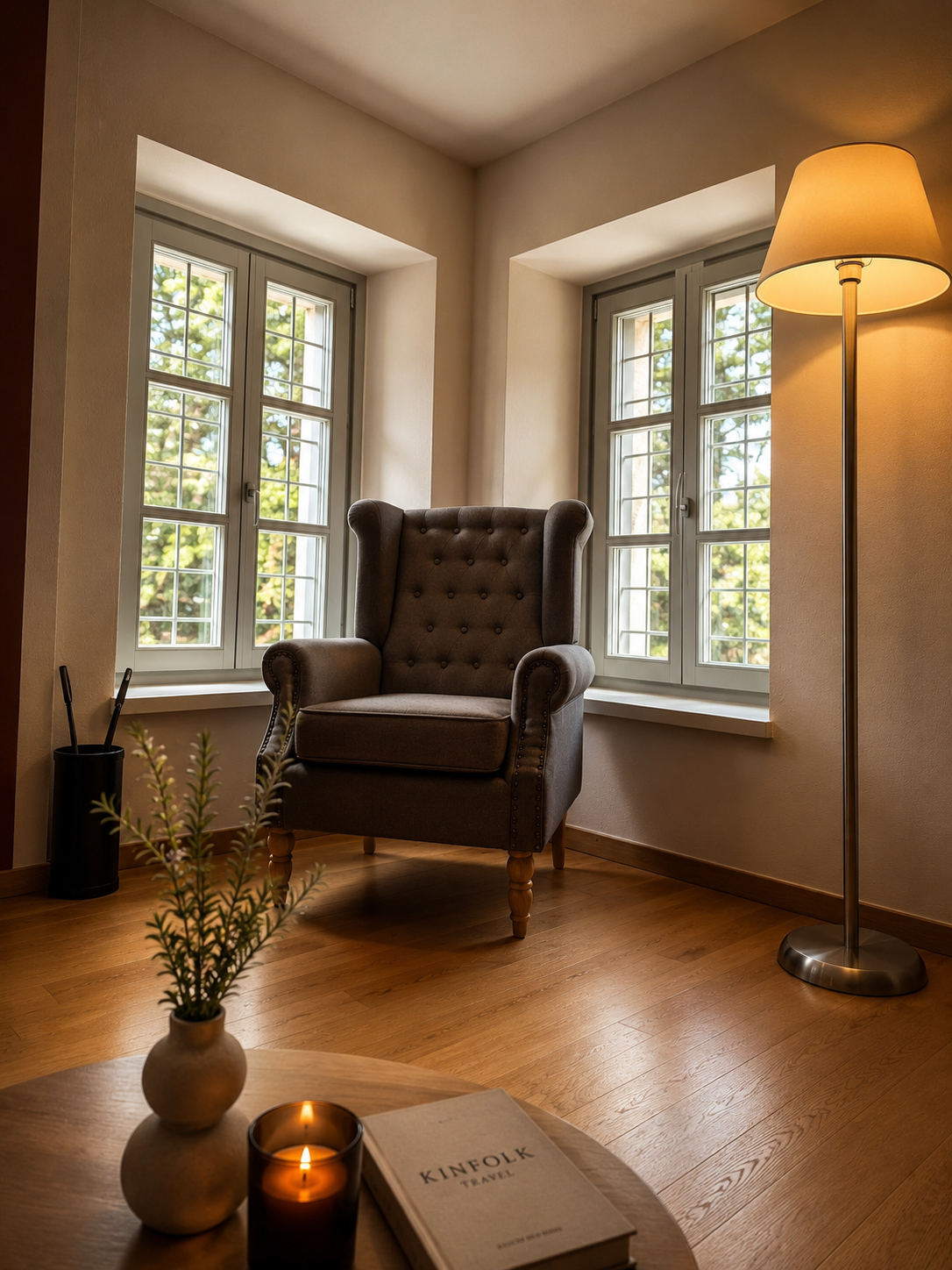 Superior Suite with fireplace Sitting Area