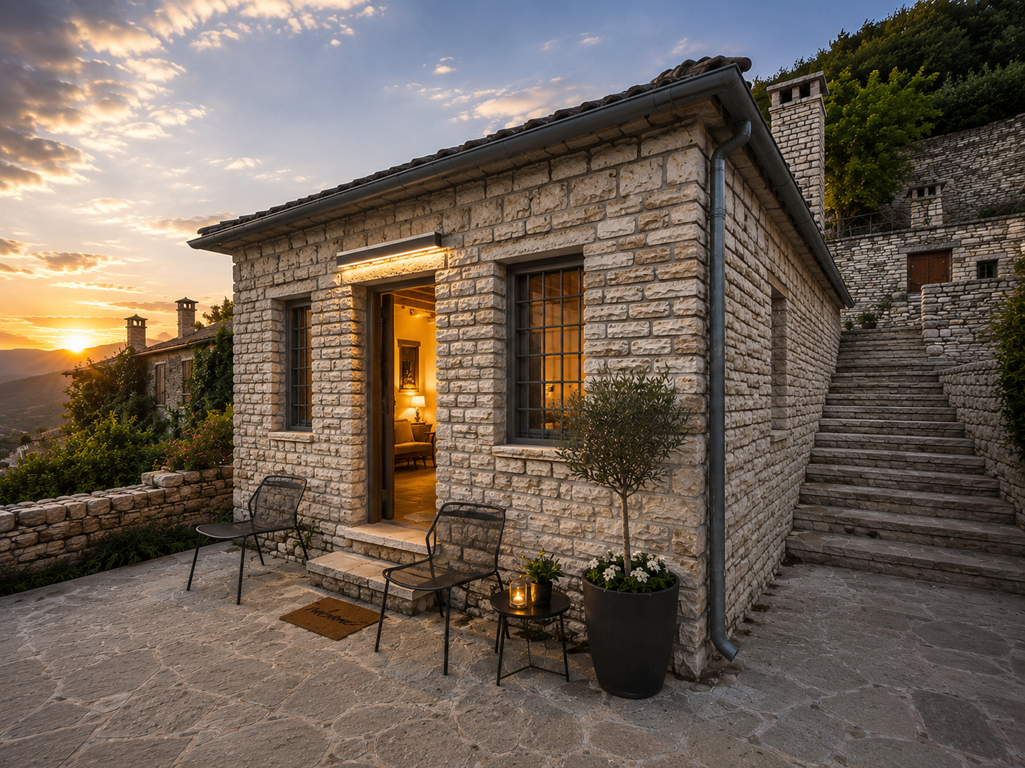 Mountain Lodge with fireplace Exterior