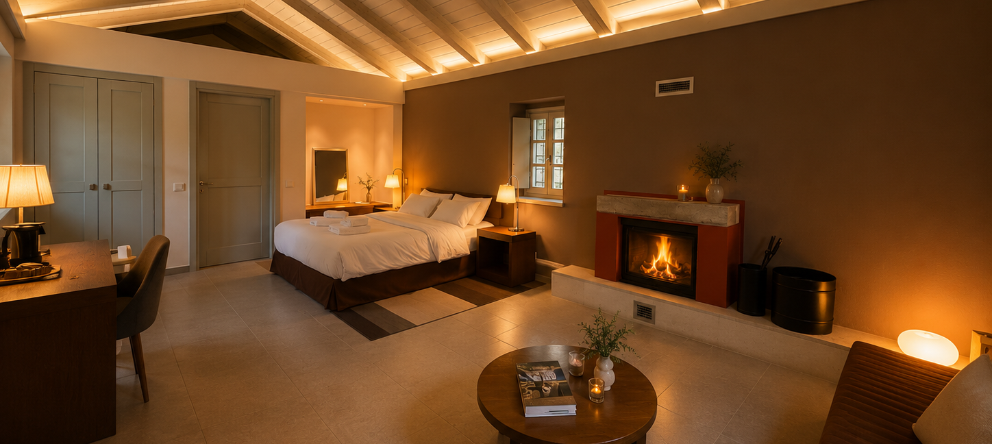Mountain Villa with Fireplace